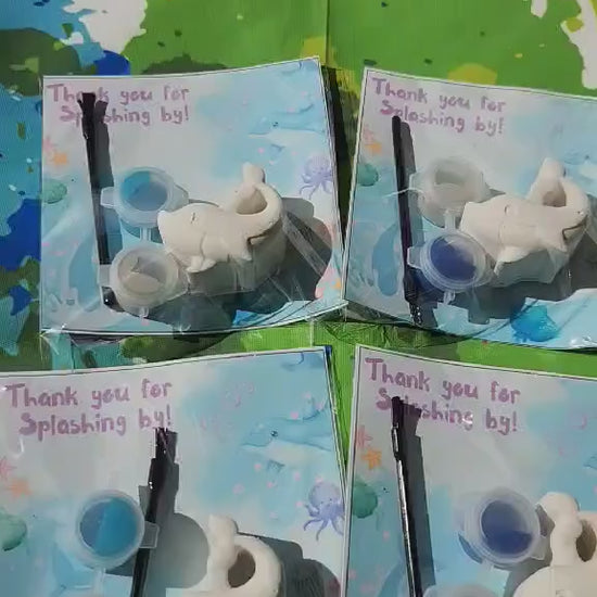 Dolphin Paint Kit Party Favors for Kids - Perfect for Birthdays and Events, Non-Toxic Paints Included - Party Bags