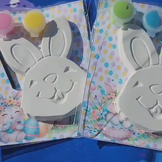 Easter Bunny Face Plaster Paint Kit: DIY Kids Activity
