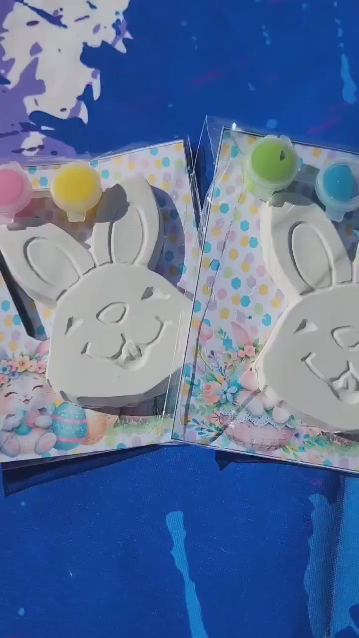 Easter Bunny Face Plaster Paint Kit: DIY Kids Activity