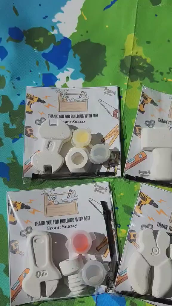 Tool Themed Plaster Paint Kits  Perfect Birthday Party Favors for Kids l Building Tool Favors l Kids Activity l Kids Craft l DIY Painting
