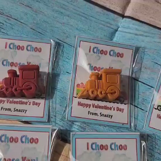 Train Valentines Day Cards with Crayons l Personalized Cards l Boy Valentine's Day Cards l Choo Choo Friend Cards l Kids Valetines Day Cards