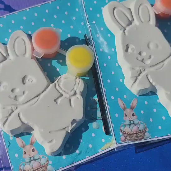 Easter Bunny Plaster Paint Kits - DIY Paint Activity for Kids Easter Baskets, Party Favors & Fun Activities