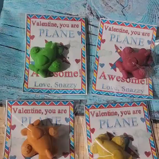 Personalized Airplane Valentine’s Day Cards with Crayons | Kids Valentines | Boys Valentine Cards | Classroom Favors